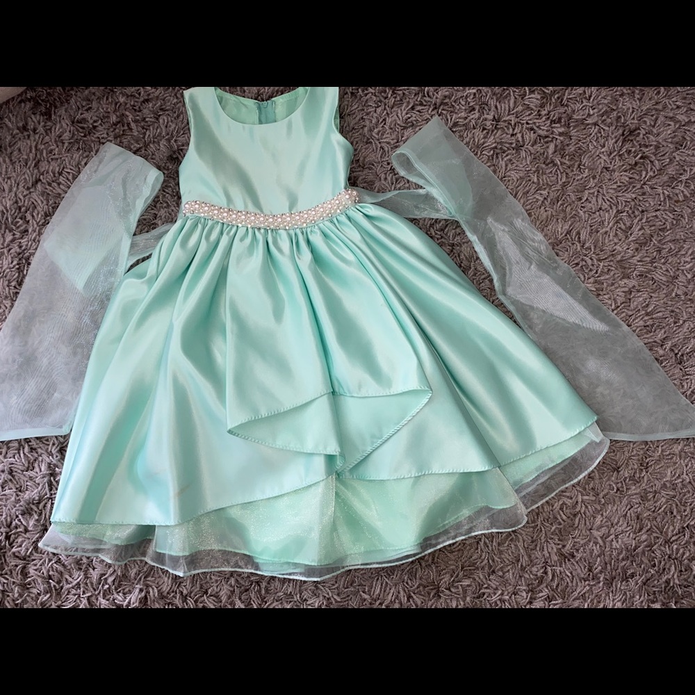 Toddler formal (teal/sea green) gown